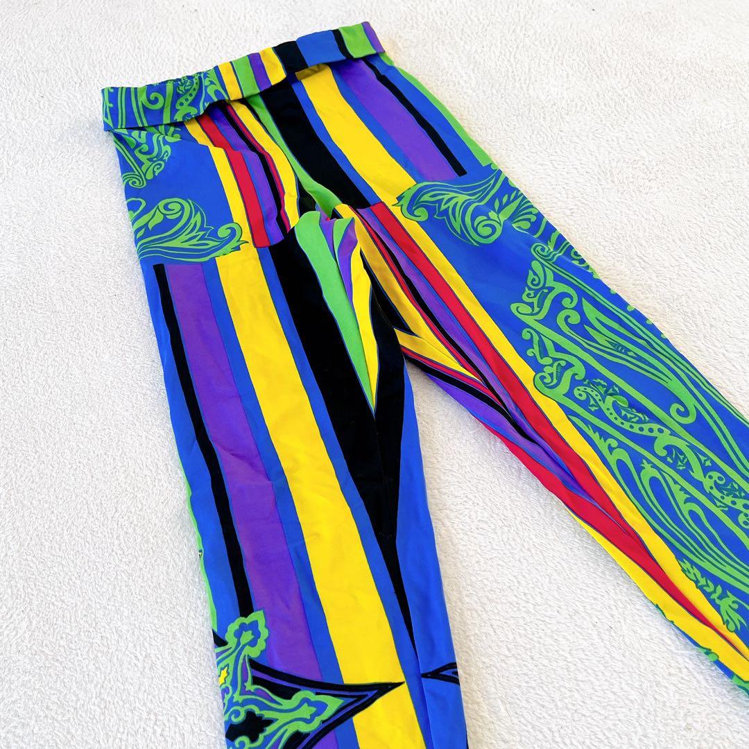 ★Gianni Versace★総柄レギンス スパッツ マルチカラー サイズ38