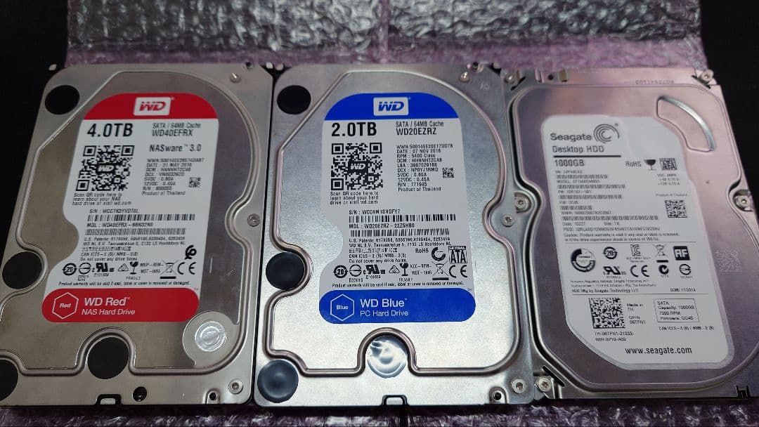 内蔵HDD WD red 4TB +α