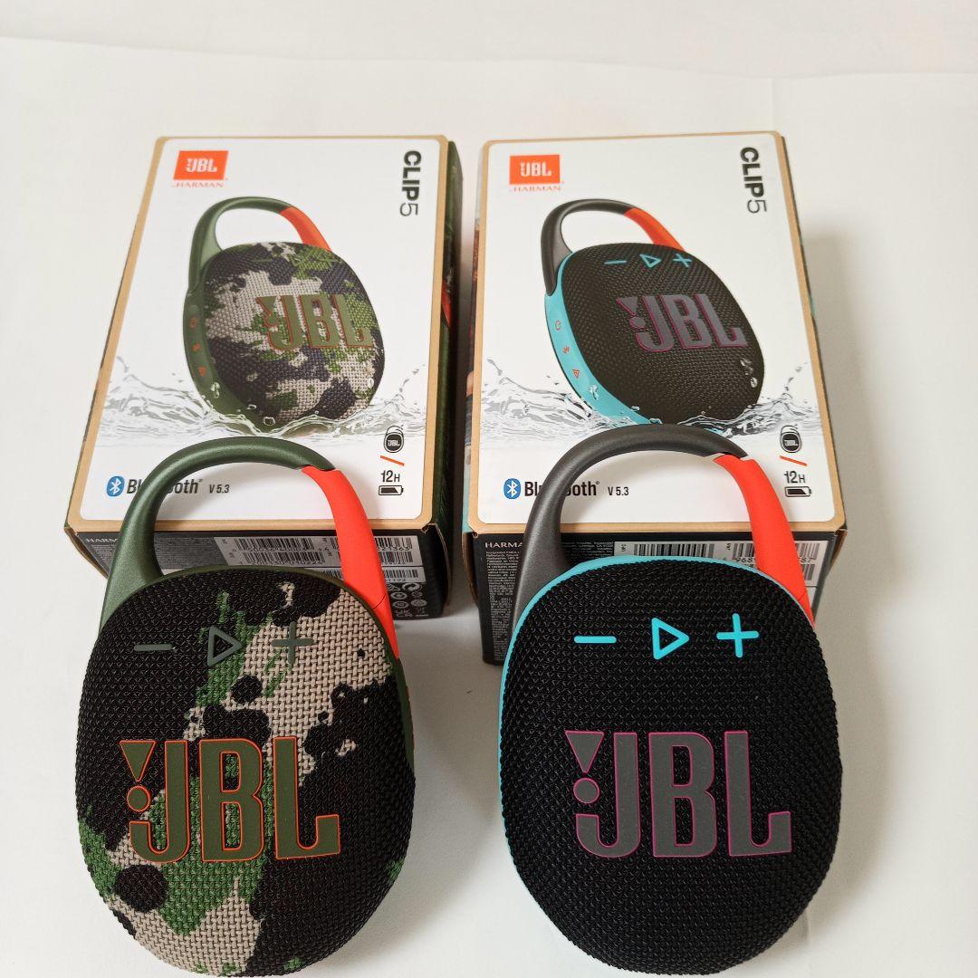 JBL CLIP5 ファンキーブラック＋スクワッド ワイヤレススピーカー 二台組