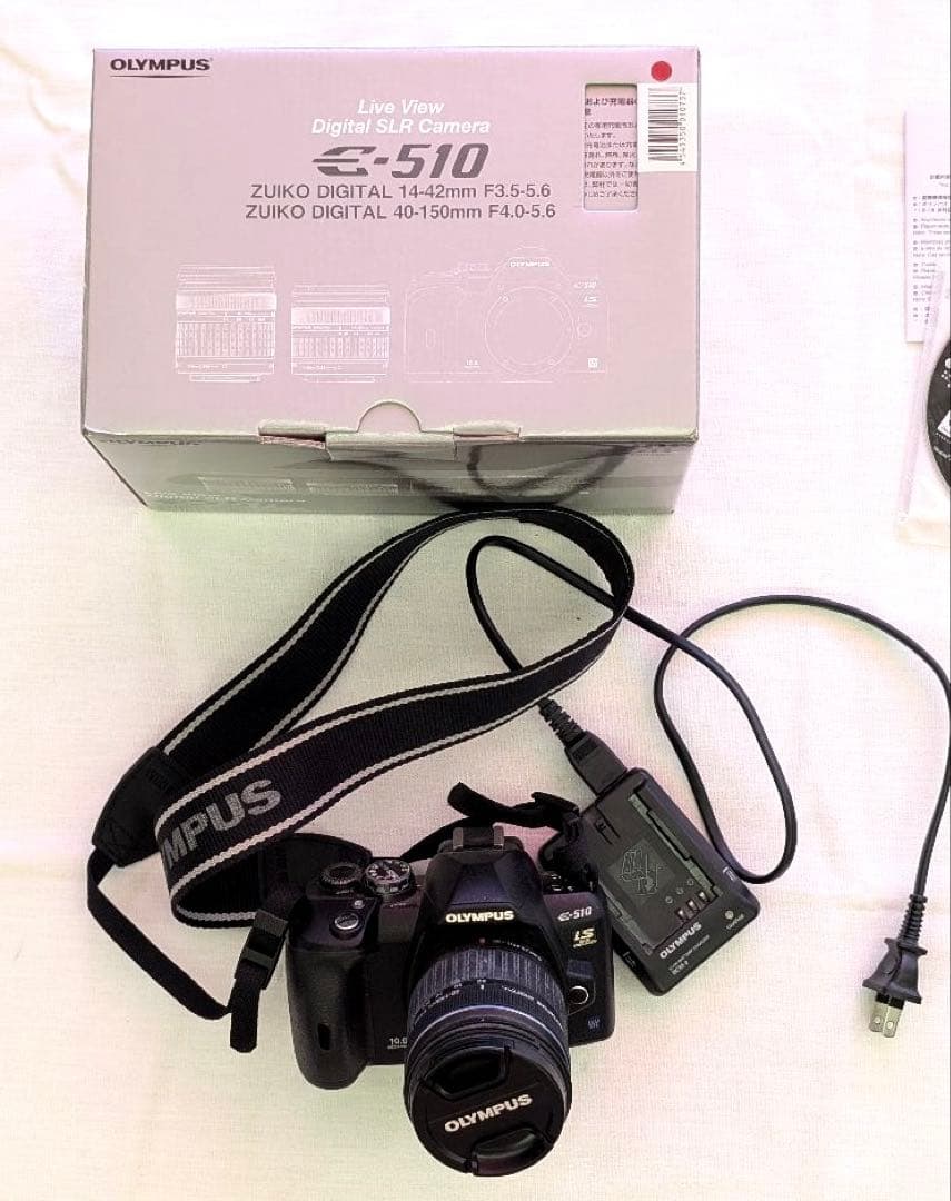 Olympus E-510 デジタル一眼レフカメラ レンズ2本付き　付属品付