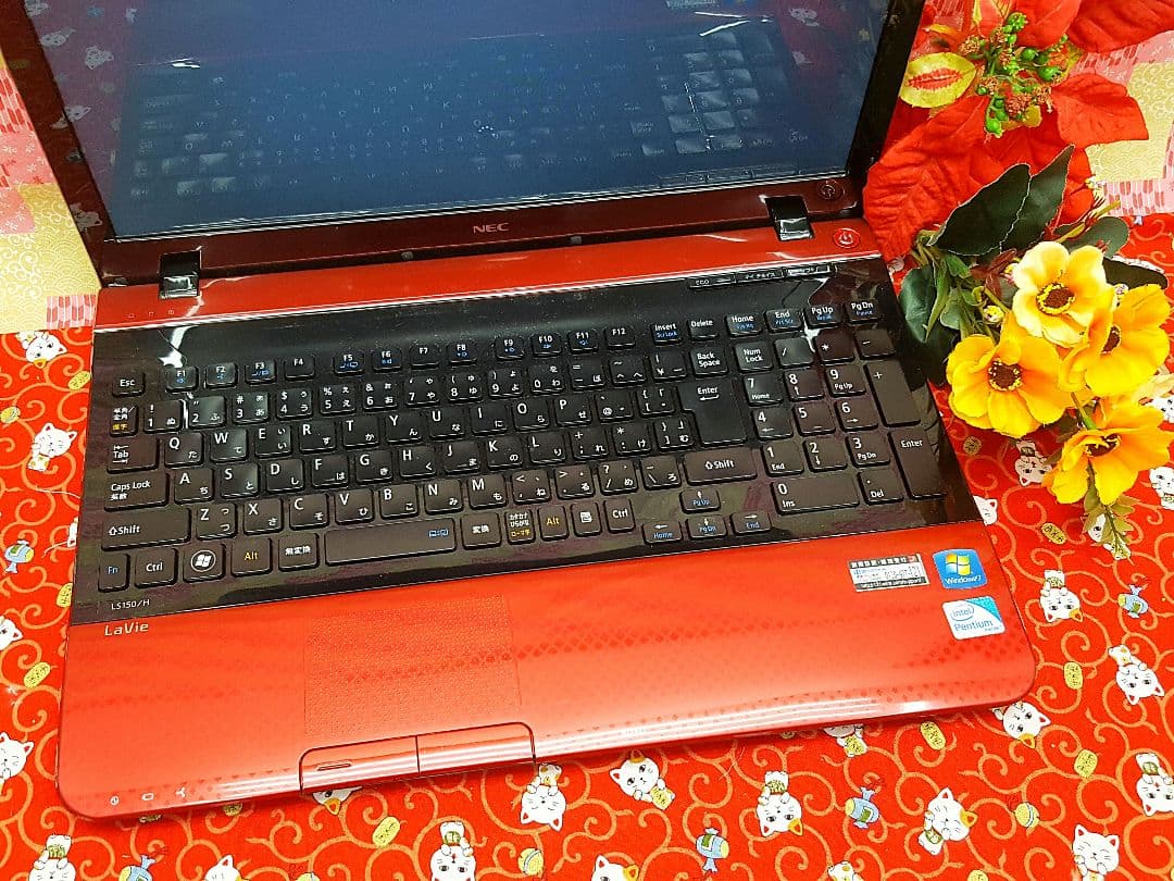 格安/Win11/美品/レッド色NEC Lavie/動画編集/オフィス/大容量
