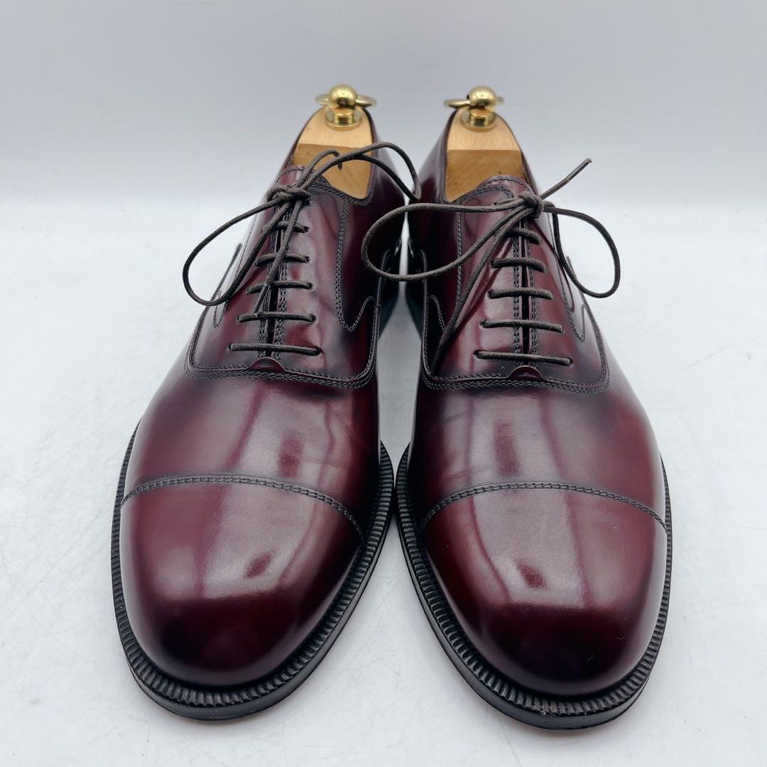 シューツリー付✨極美品✨サルヴァトーレフェラガモ ストレートチップ バーガンディ