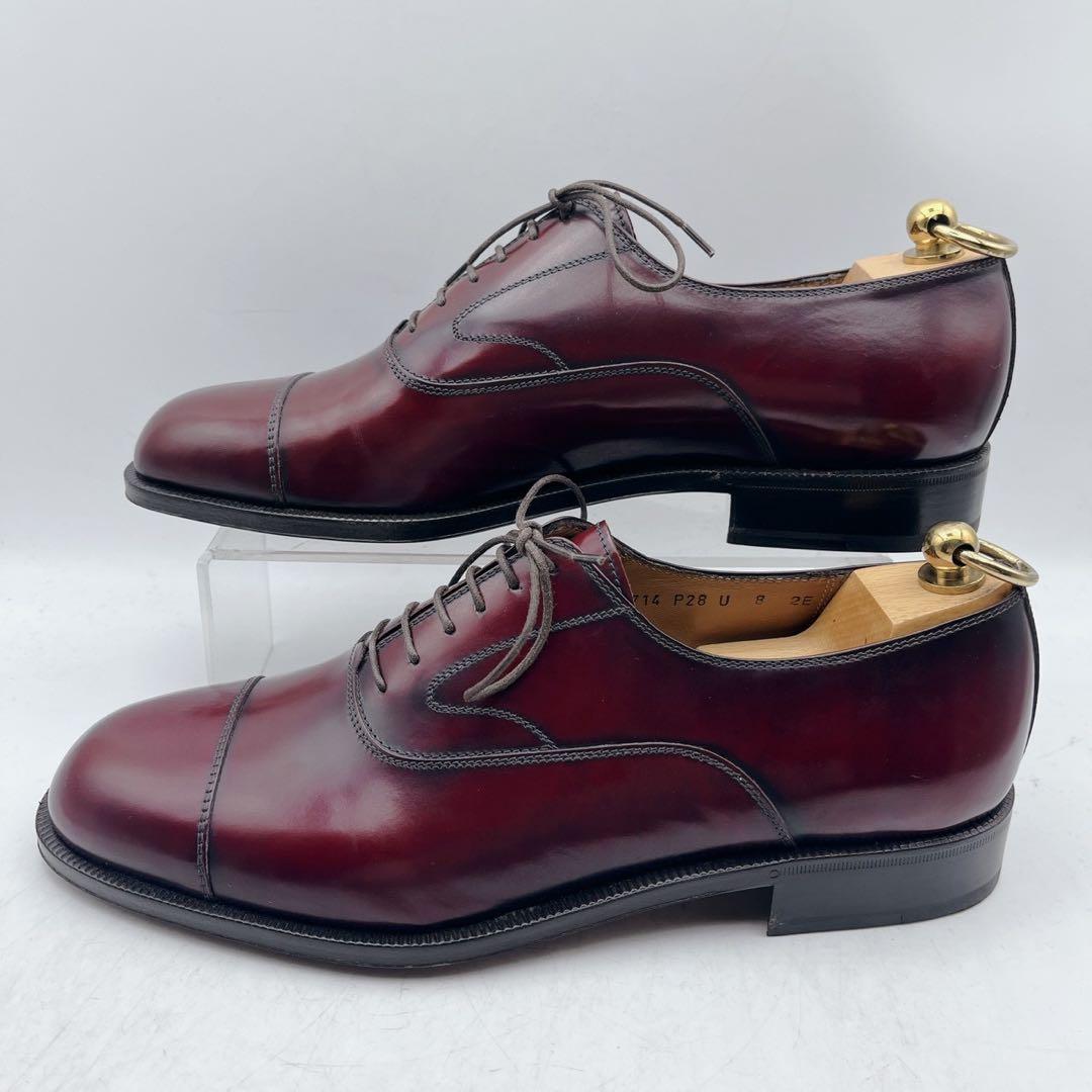 シューツリー付✨極美品✨サルヴァトーレフェラガモ ストレートチップ バーガンディ