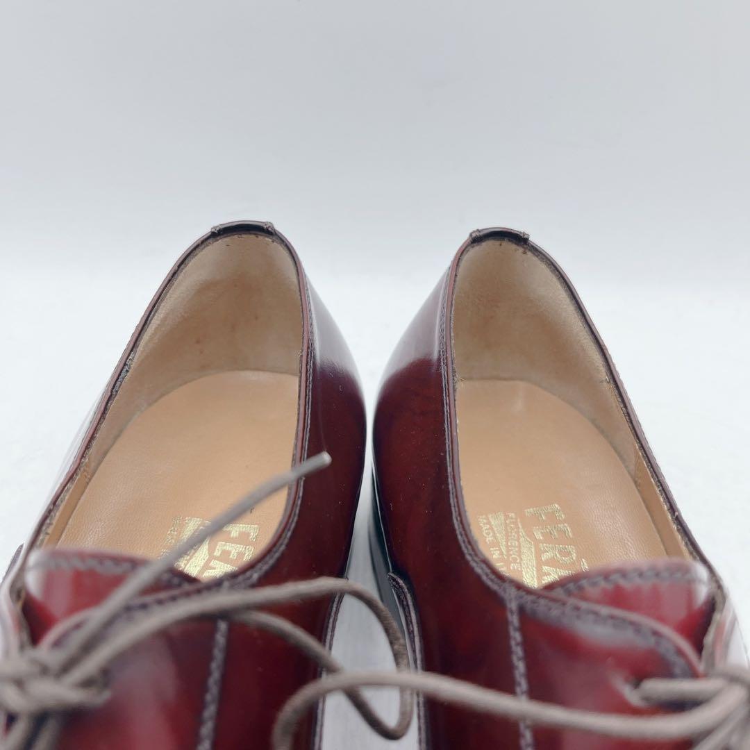 シューツリー付✨極美品✨サルヴァトーレフェラガモ ストレートチップ バーガンディ