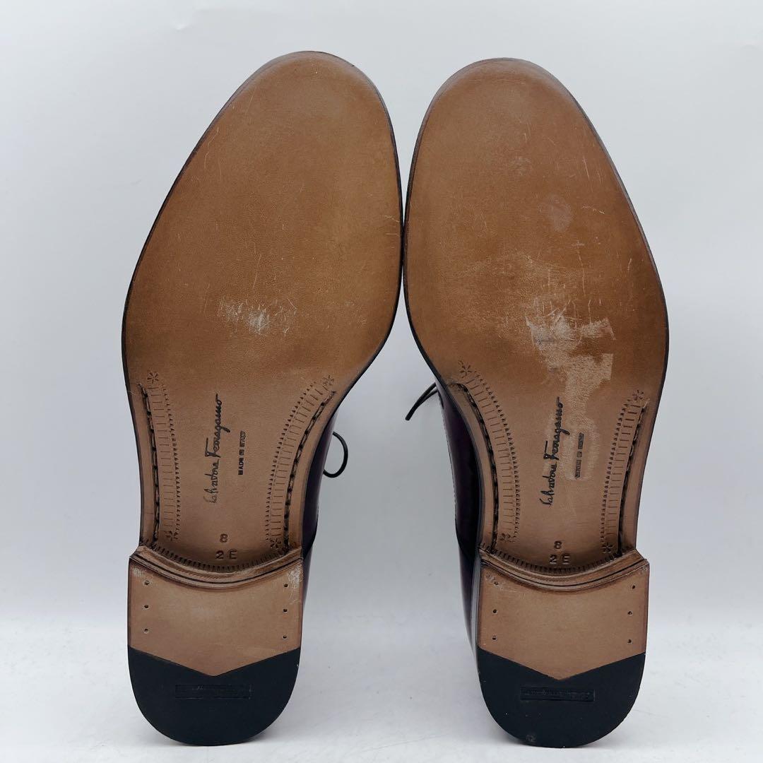 シューツリー付✨極美品✨サルヴァトーレフェラガモ ストレートチップ バーガンディ