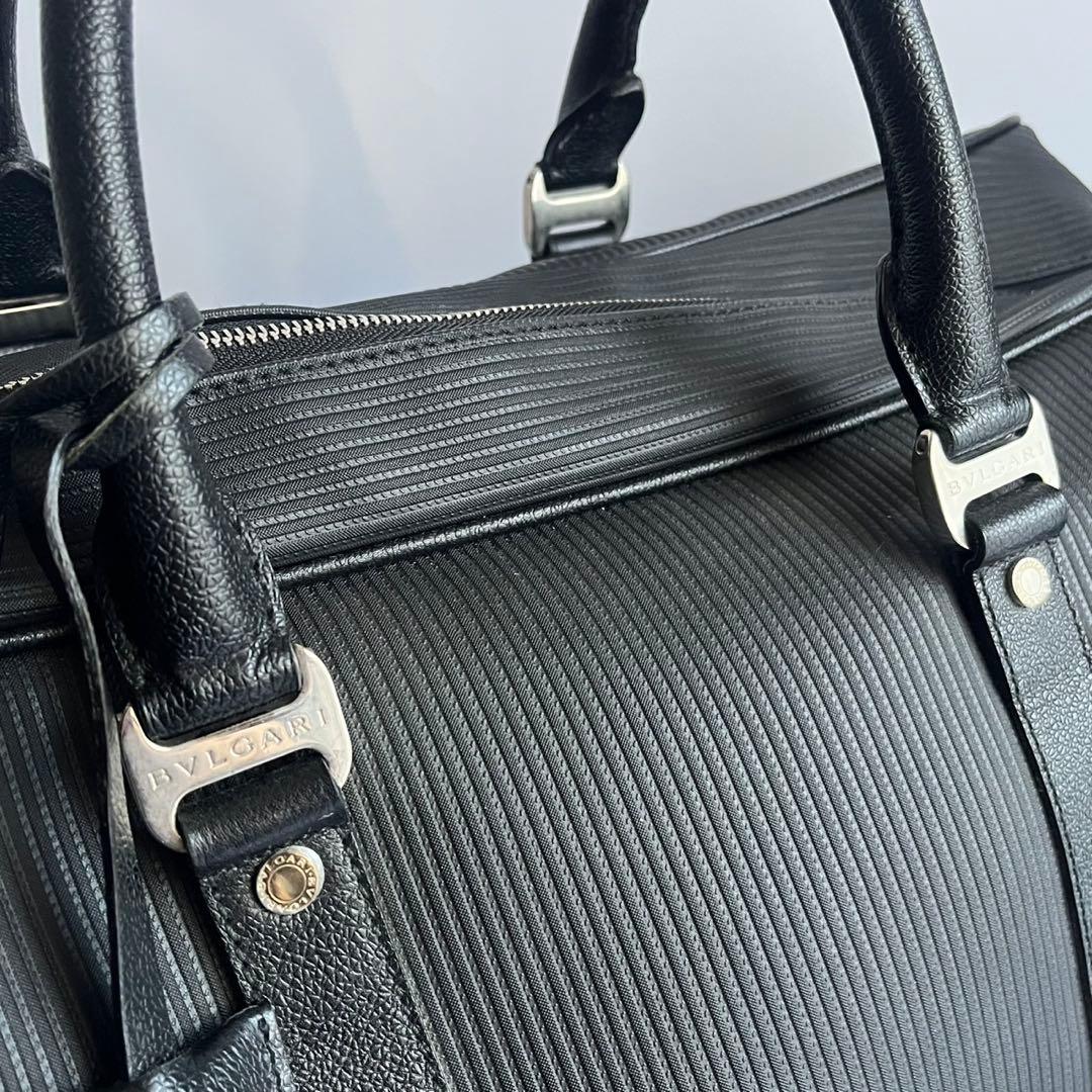 ✨極美品✨　BVLGARI ボストン　ハンドバッグ　レザー　革　黒