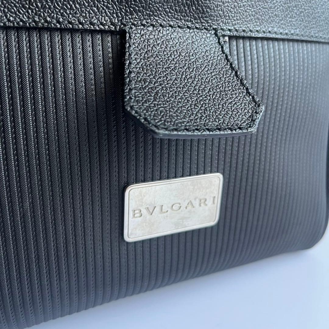 ✨極美品✨　BVLGARI ボストン　ハンドバッグ　レザー　革　黒