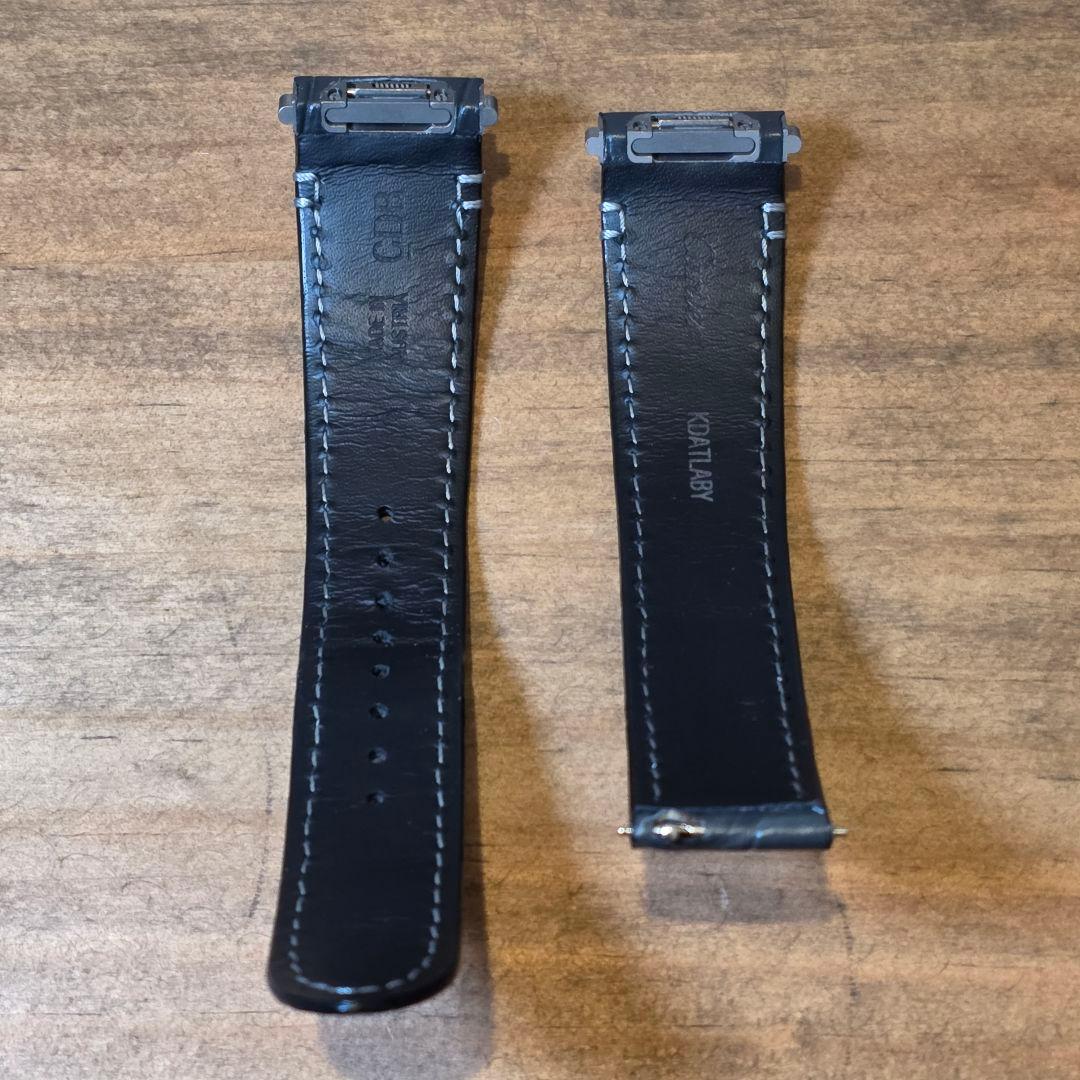 Cartier サントスドゥカルティエＭＭ レザーベルト ダークグレー