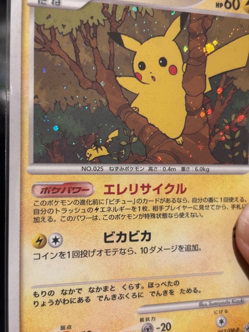 ピカチュウ　057/DP-P エレリサイクル　プロモ　キラ