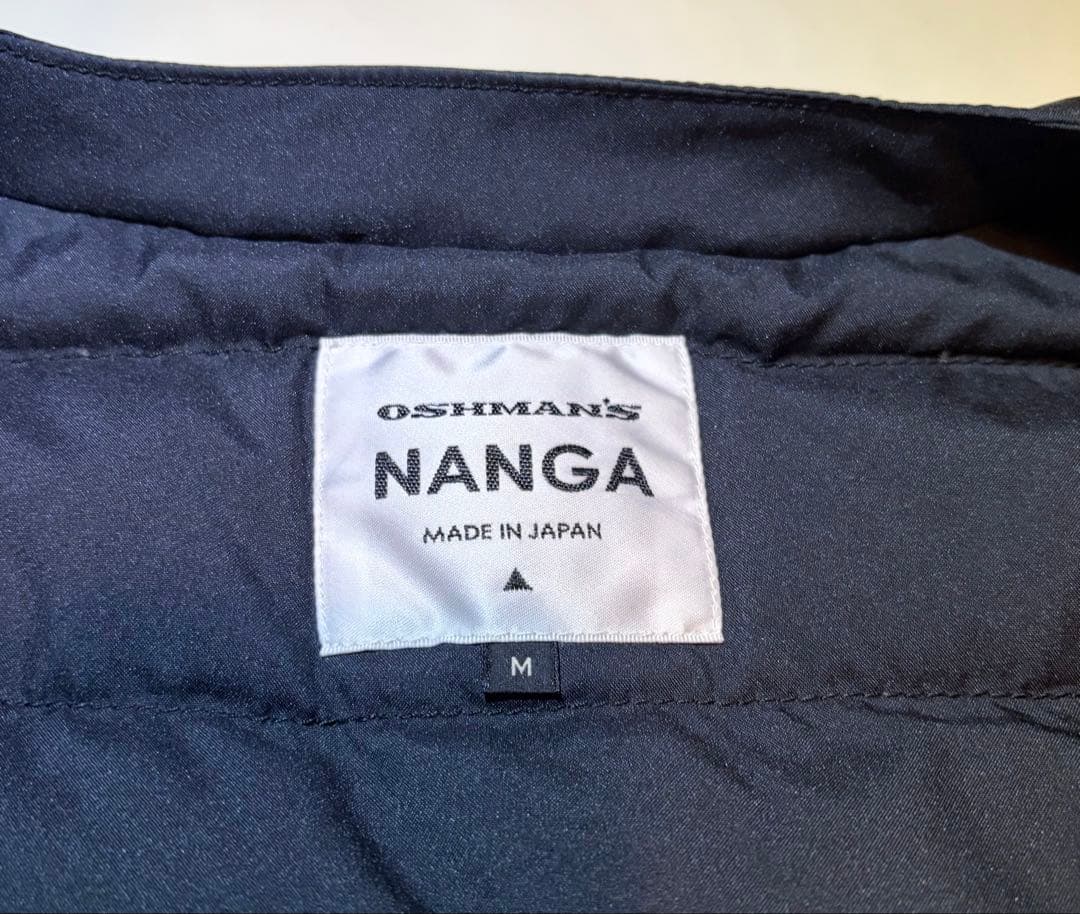 オッシュマンズ別注 ナンガ NANGA 半袖ダウン Mサイズ ブラック