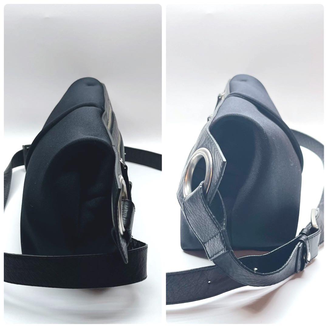 ★極美品★kawa-kawa ボディバッグ 【wet】hatome Mサイズ 黒