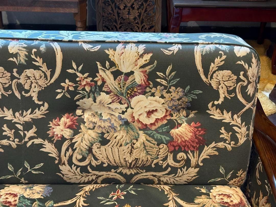 希少　カリモク　コロニアル　ソファベッド　アンティーク　ビンテージ　レトロ　HZ