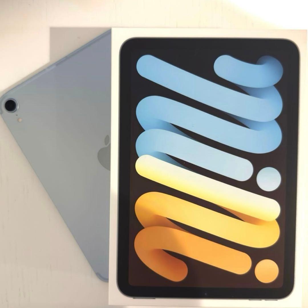 【美品】iPad mini 7 128GB Wi-Fi+Cellular ブルー