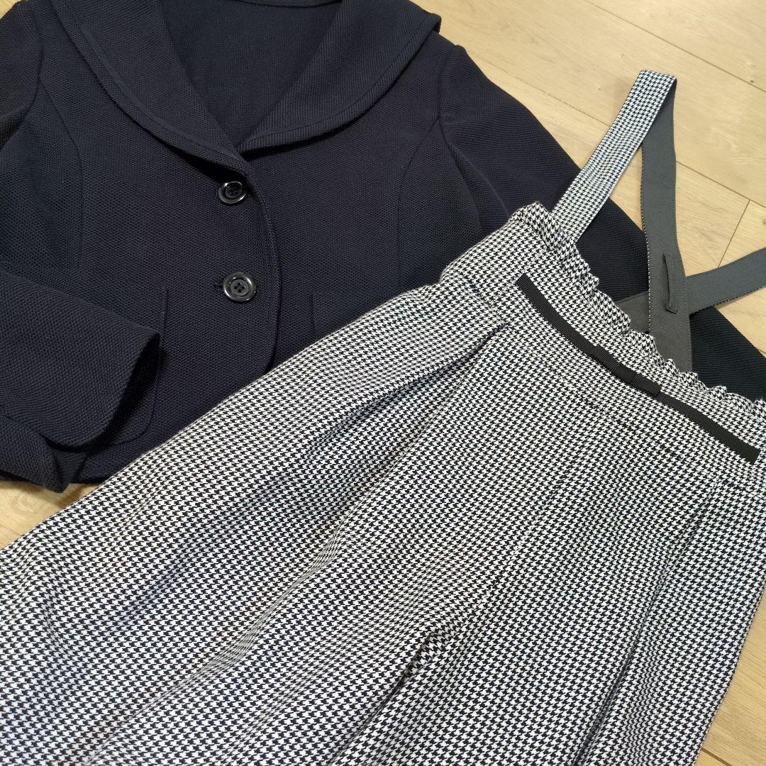 クミキョク 組曲 フォーマル アンサンブル 千鳥格子 150 160