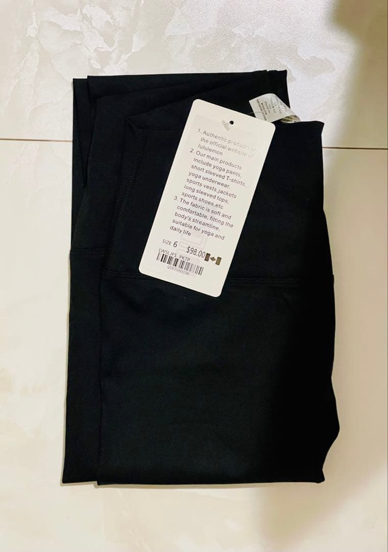 ドルフィン ♪新品Lululemon Groove ヨガパンツ　黒M(6)