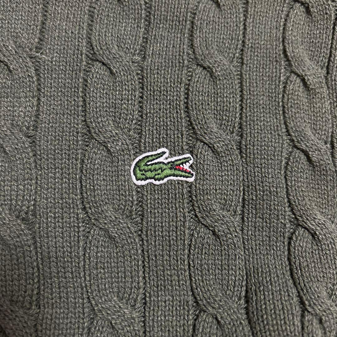 LACOSTE ケーブルニットセーター M