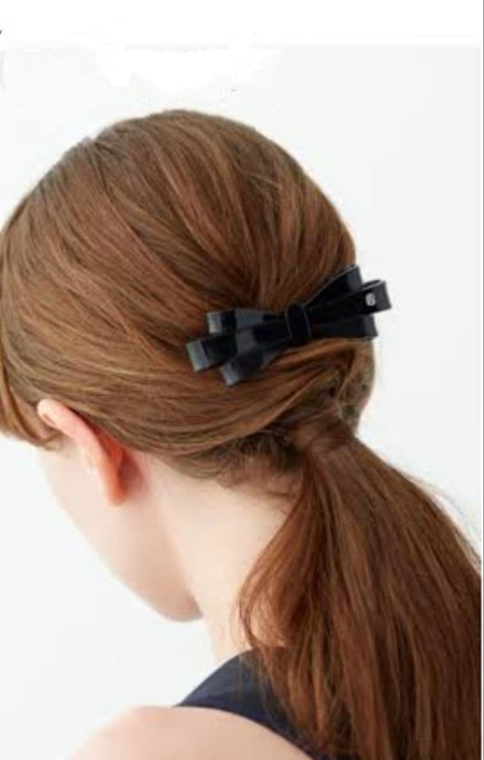 アレクサンドルドゥパリALEXANDRE DE PARIS リボン バレッタ 黒