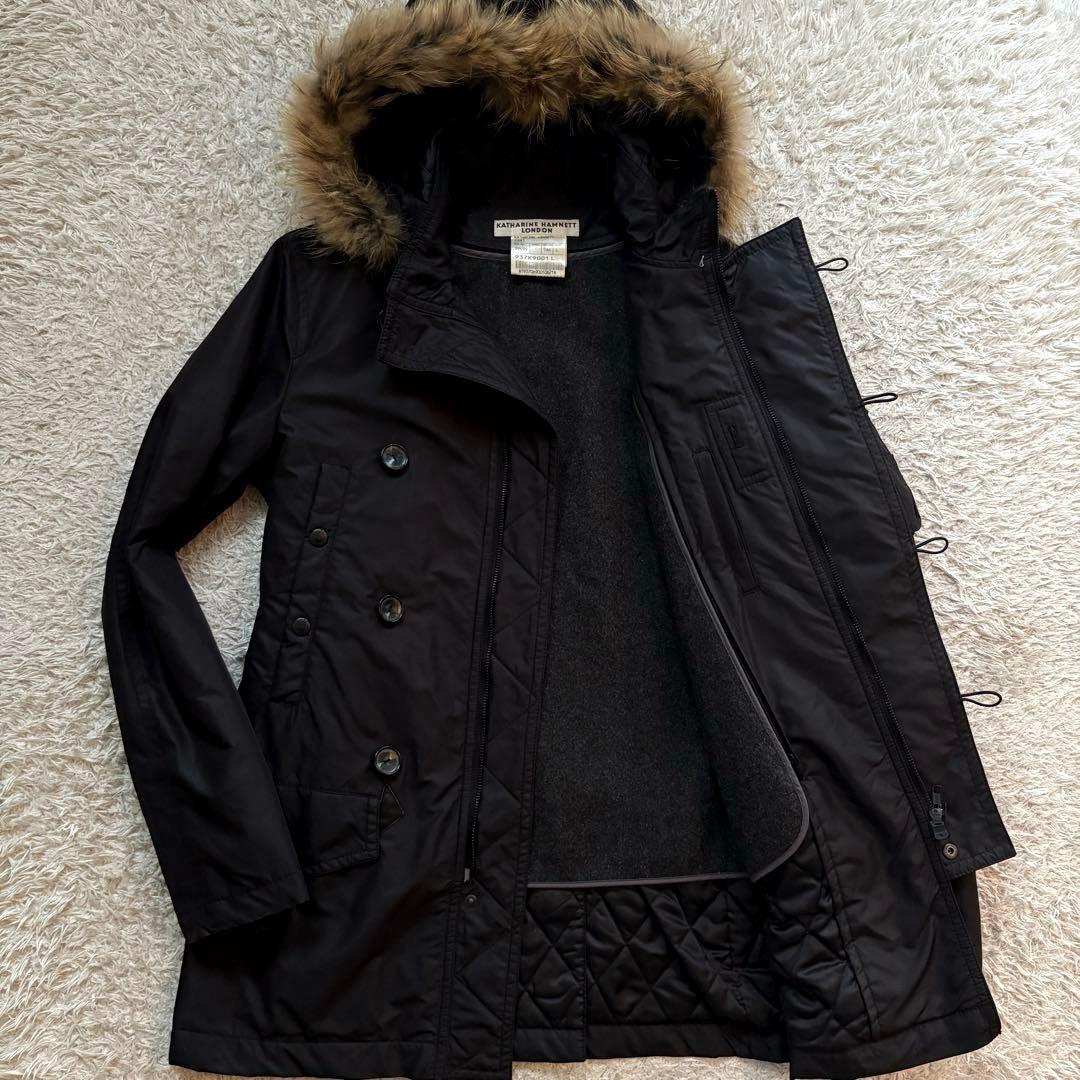 ★希少 Lサイズ★ キャサリン ハムネット N-3B ラクーンファー ライナー付