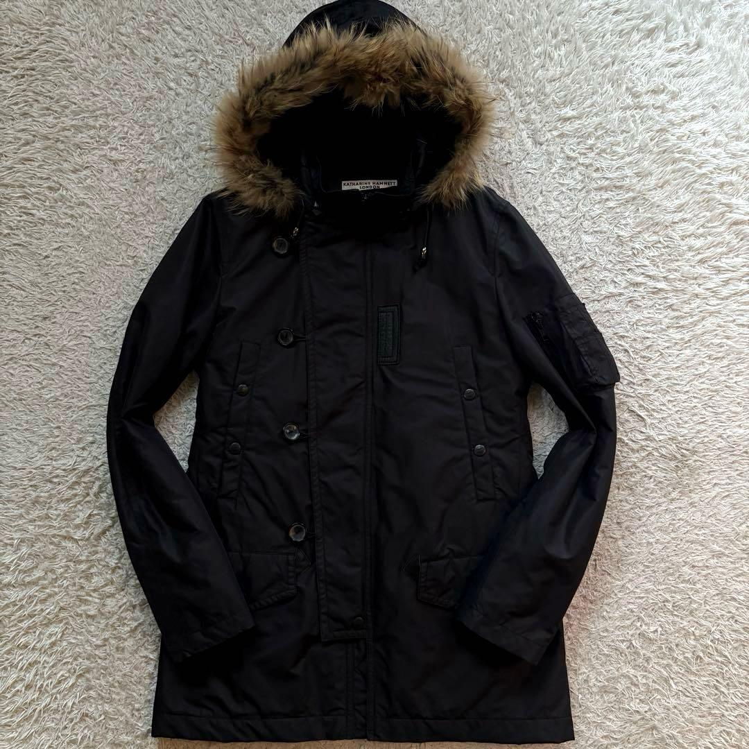 ★希少 Lサイズ★ キャサリン ハムネット N-3B ラクーンファー ライナー付
