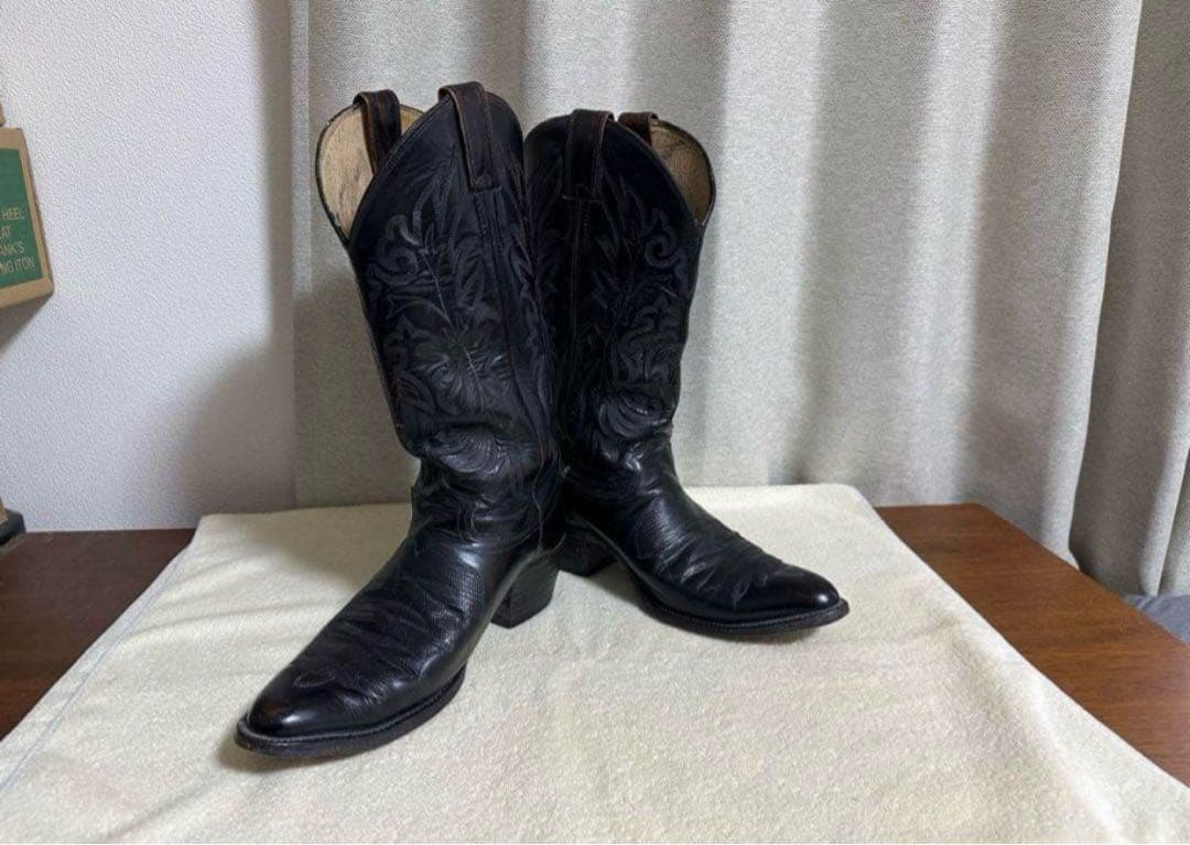 70s Justin 茶芯 ウエスタンブーツ ヴィンテージ 山田レン