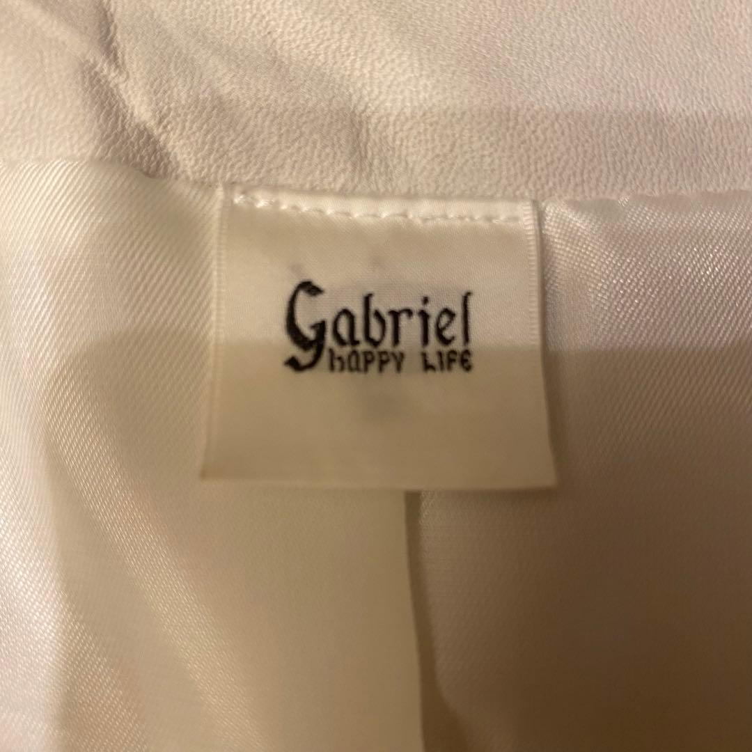 ［希少］【Gabriel】羊革シングルライダース 白 オフホワイト