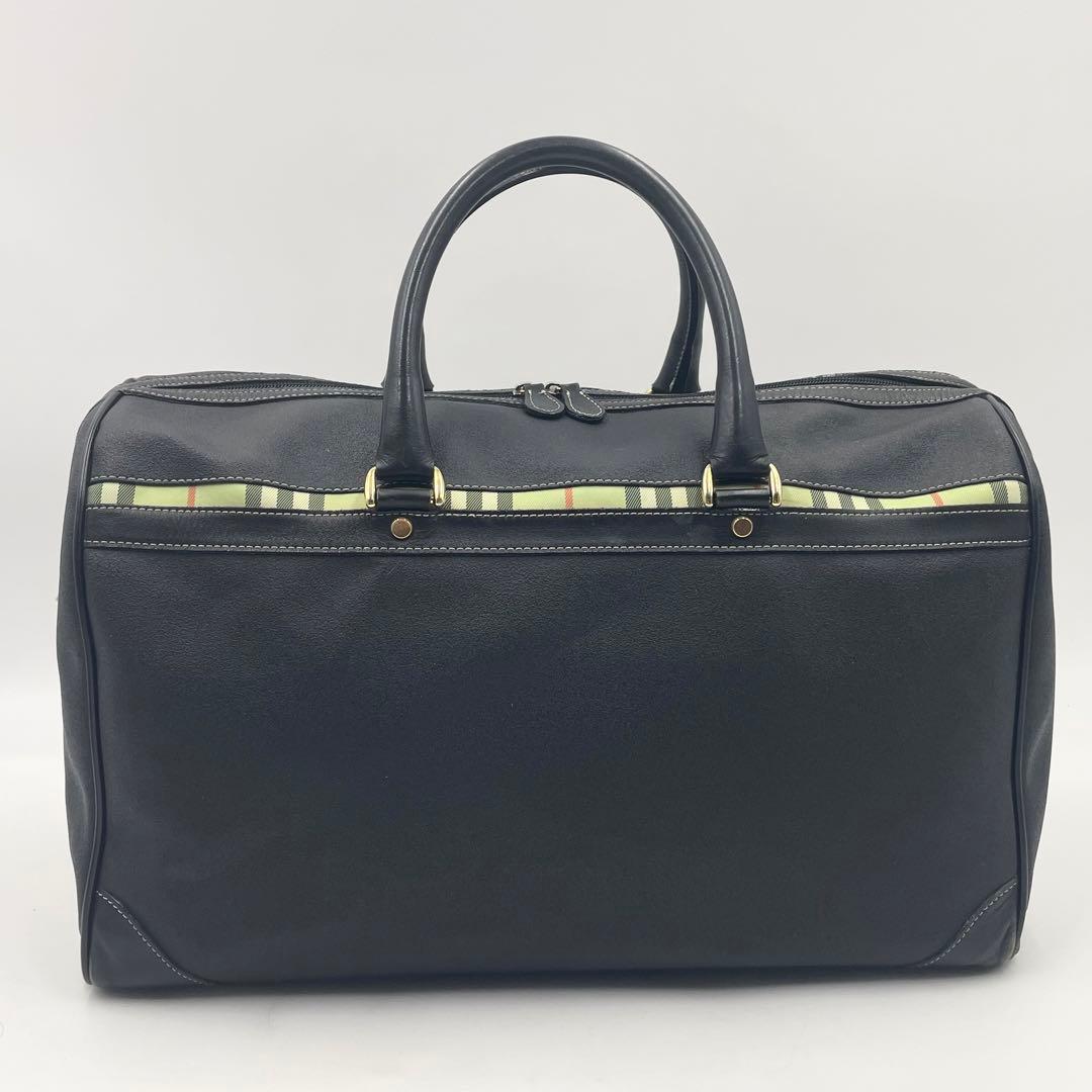 バーバリーゴルフ ボストンバッグ ノバチェック 2way 大容量 ブラック