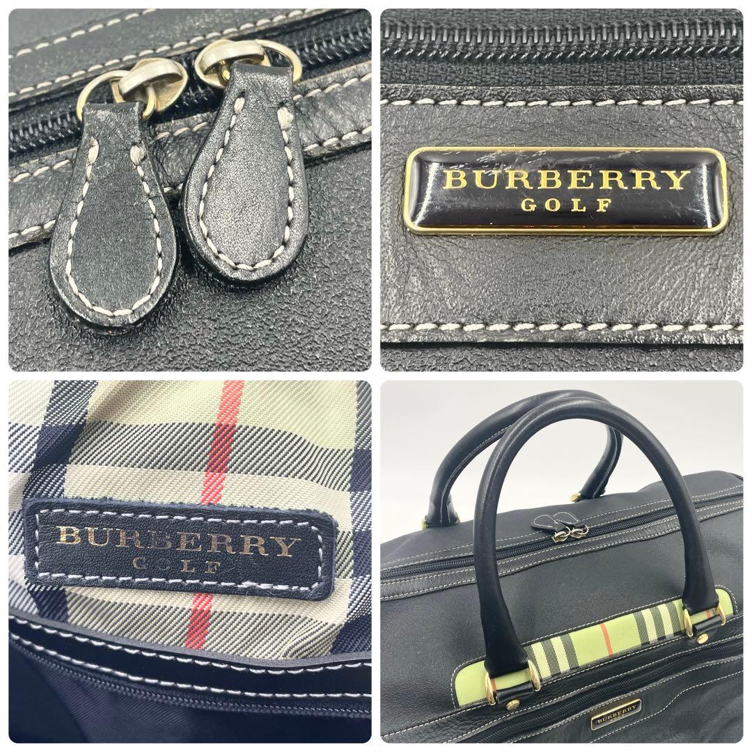 バーバリーゴルフ ボストンバッグ ノバチェック 2way 大容量 ブラック