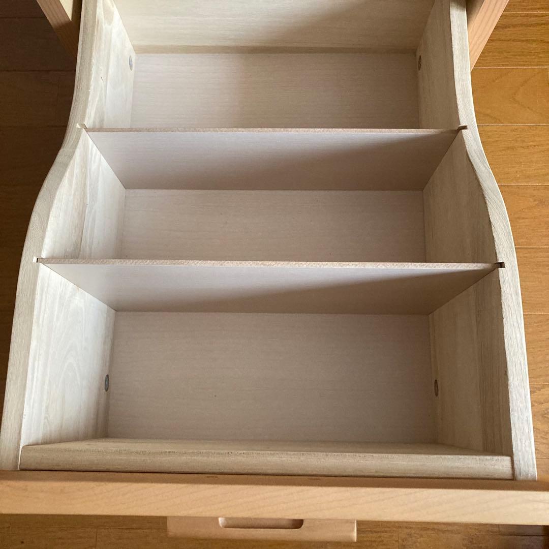 【イトーキ】学習机　袖机 レベルアップサイドワゴン ライトブラウン　可動式天板