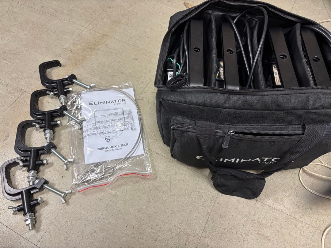 DJ機材 ELIMINATOR Mega Flat Hex L PAK4