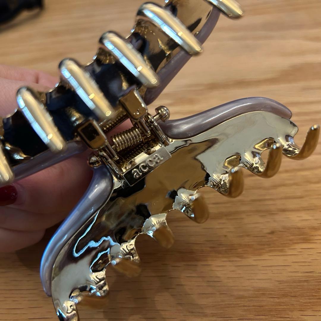 塗装ハゲなし★ACCA アッカ　バービークリップ　Lサイズ　ライトグレー