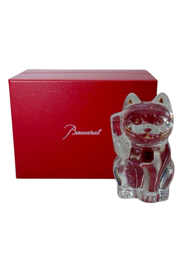 希少★美品★バカラ まねき猫 レッドオクトゴン 箱付き 美品
