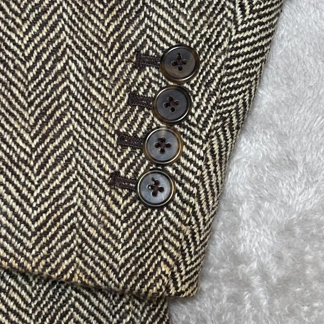 ラルフローレン メンズ ツイードジャケット ヘリンボーン チャコールグレー