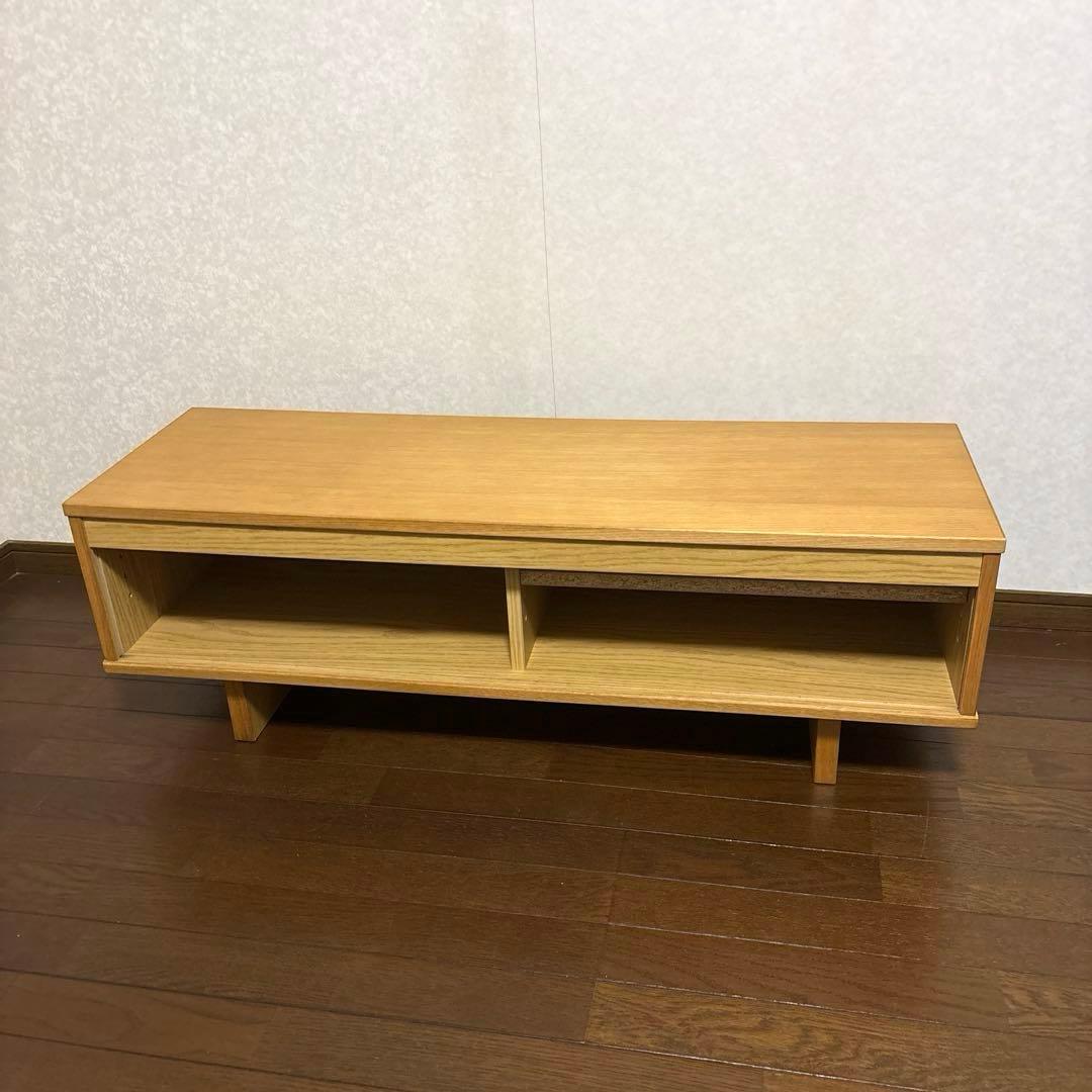 【美品】 無印良品 オーク材 AVラック 薄型 (引戸) テレビボード