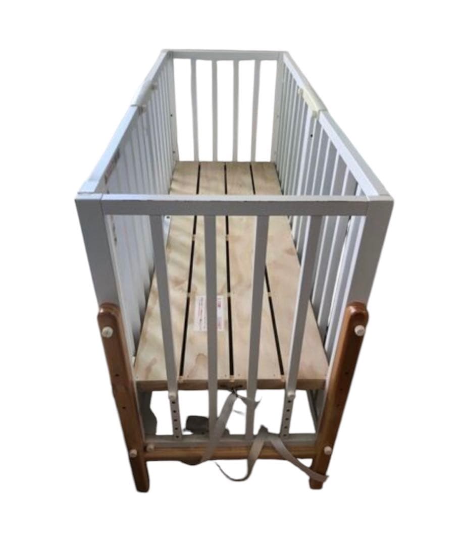 【良品】大和屋 ベビーベッド そいねーるⅢ ホワイト