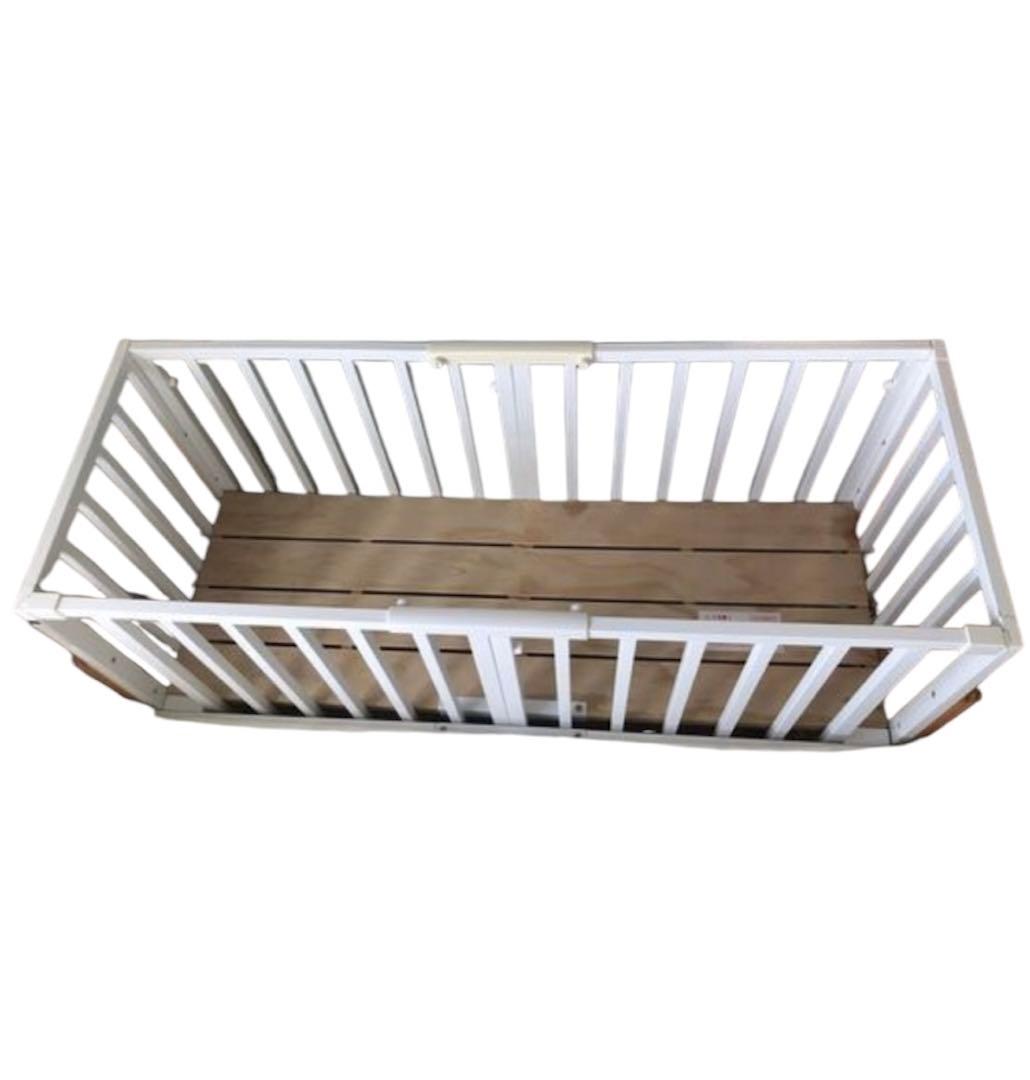 【良品】大和屋 ベビーベッド そいねーるⅢ ホワイト