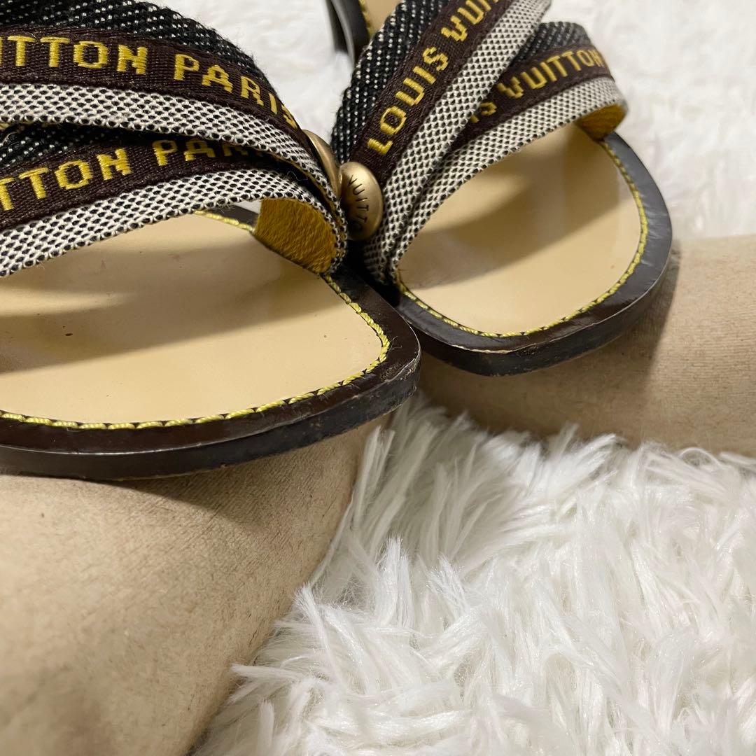 ルイヴィトン サンダル ロゴストラップ 希少 22.5cm