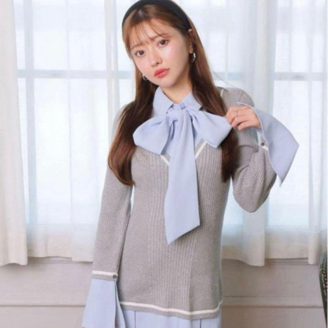 LIP SERVICE シャツドッキングプリーツワンピース