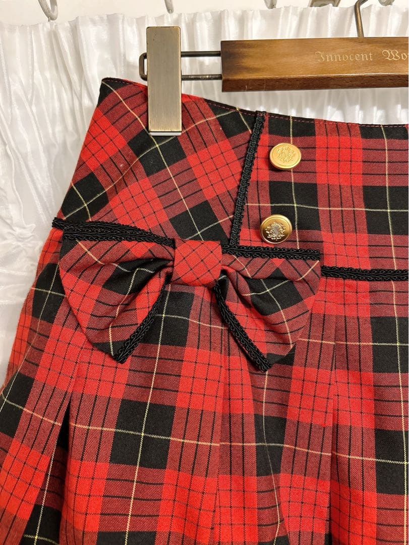 アンジェリックプリティ タータンチェックスカート＋リボンクリップセット