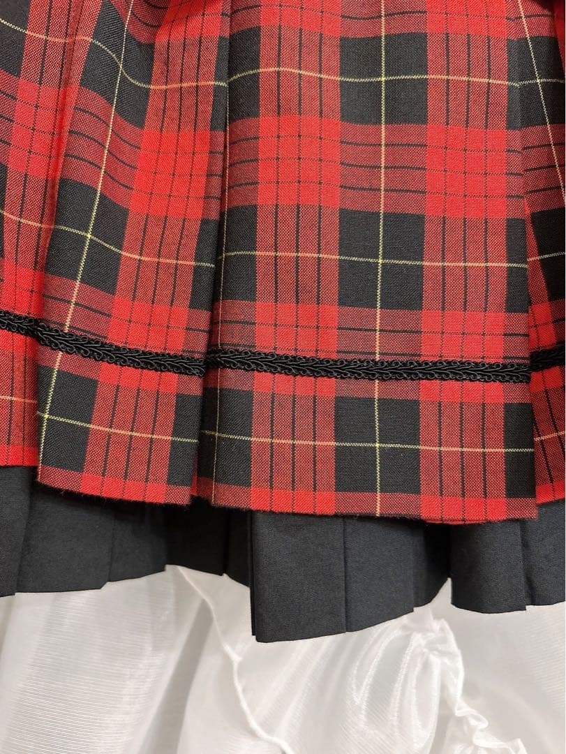 アンジェリックプリティ タータンチェックスカート＋リボンクリップセット