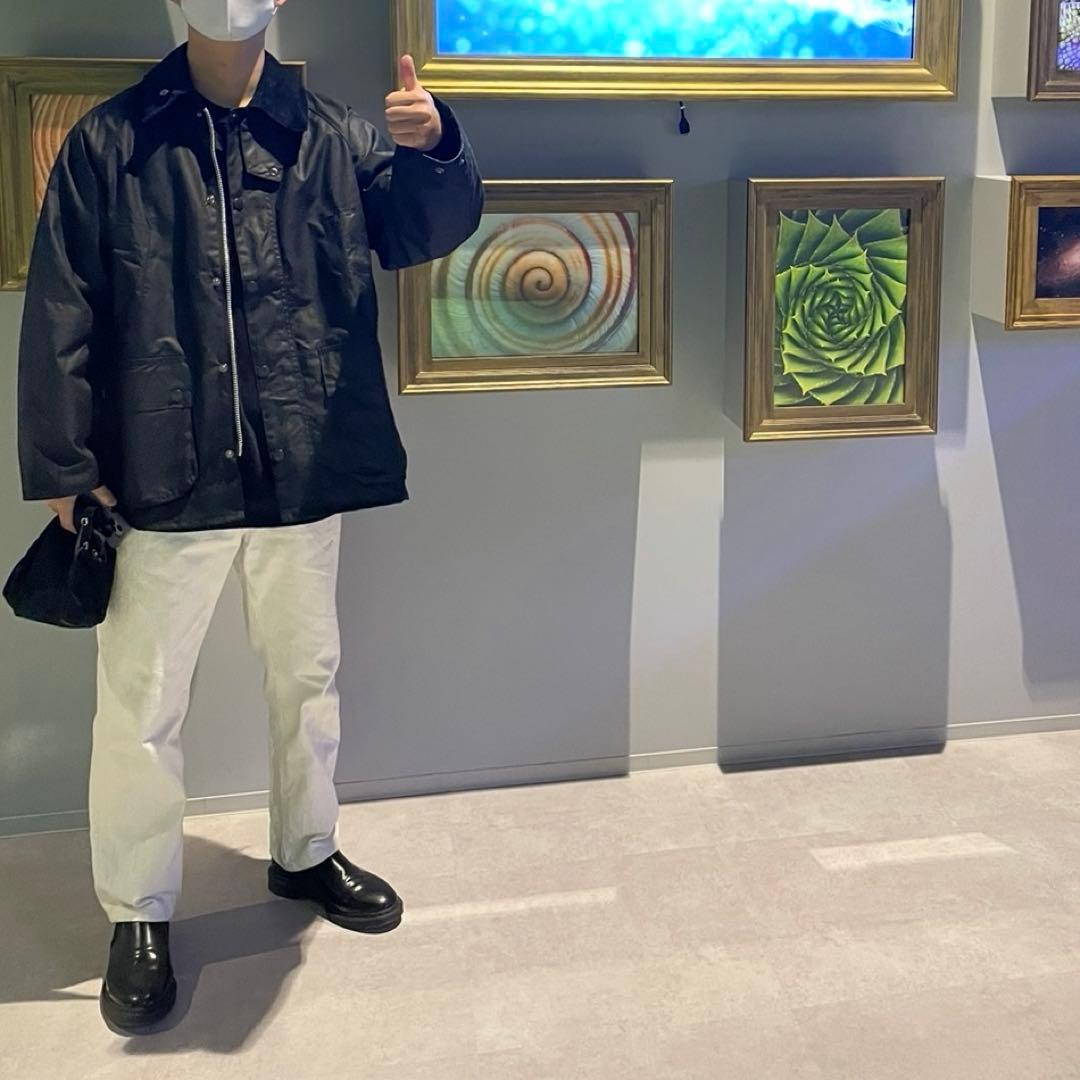 バブアー オーバーサイズ ワックス ビデイル ブラック