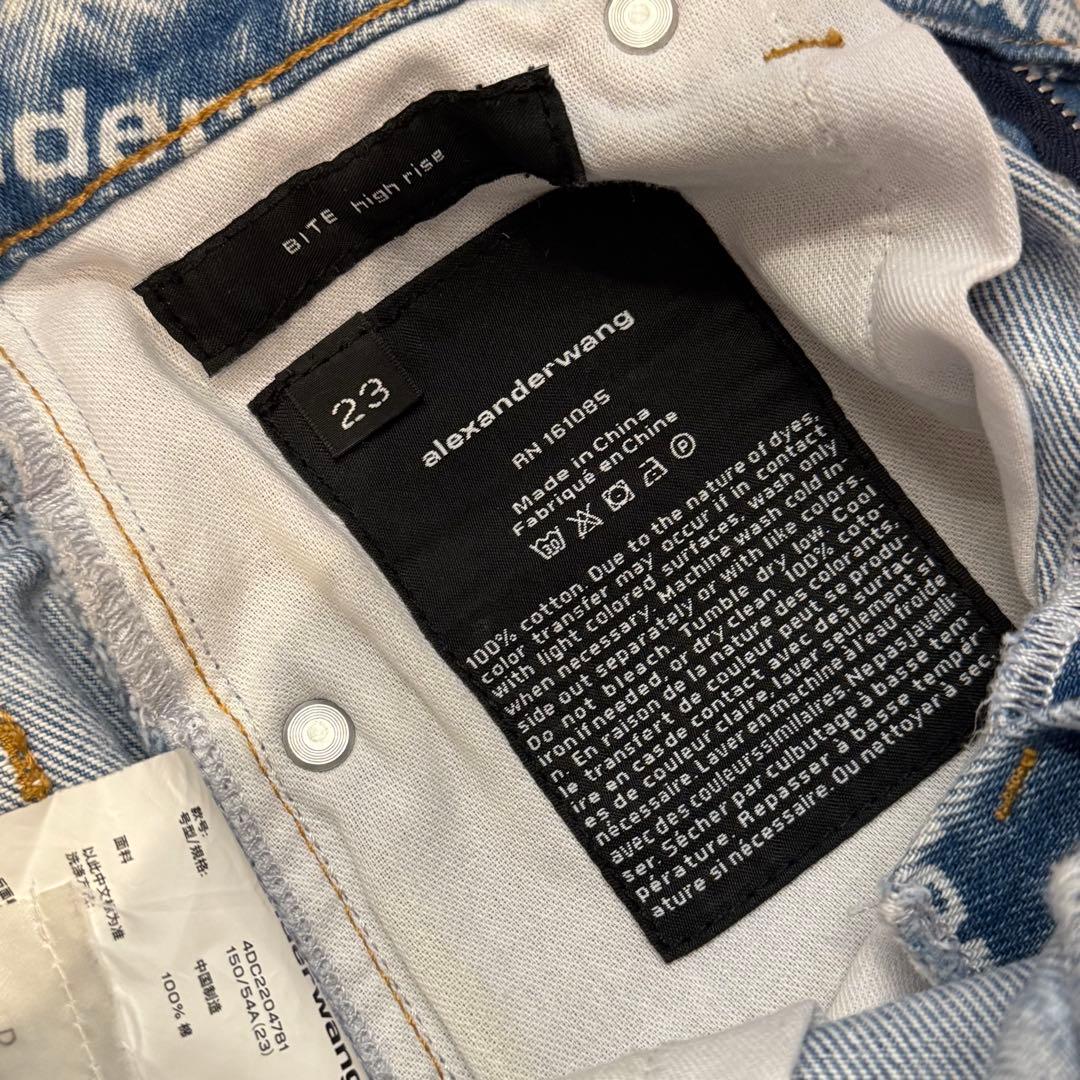 alexanderwang ロゴプリントデニムショートパンツ