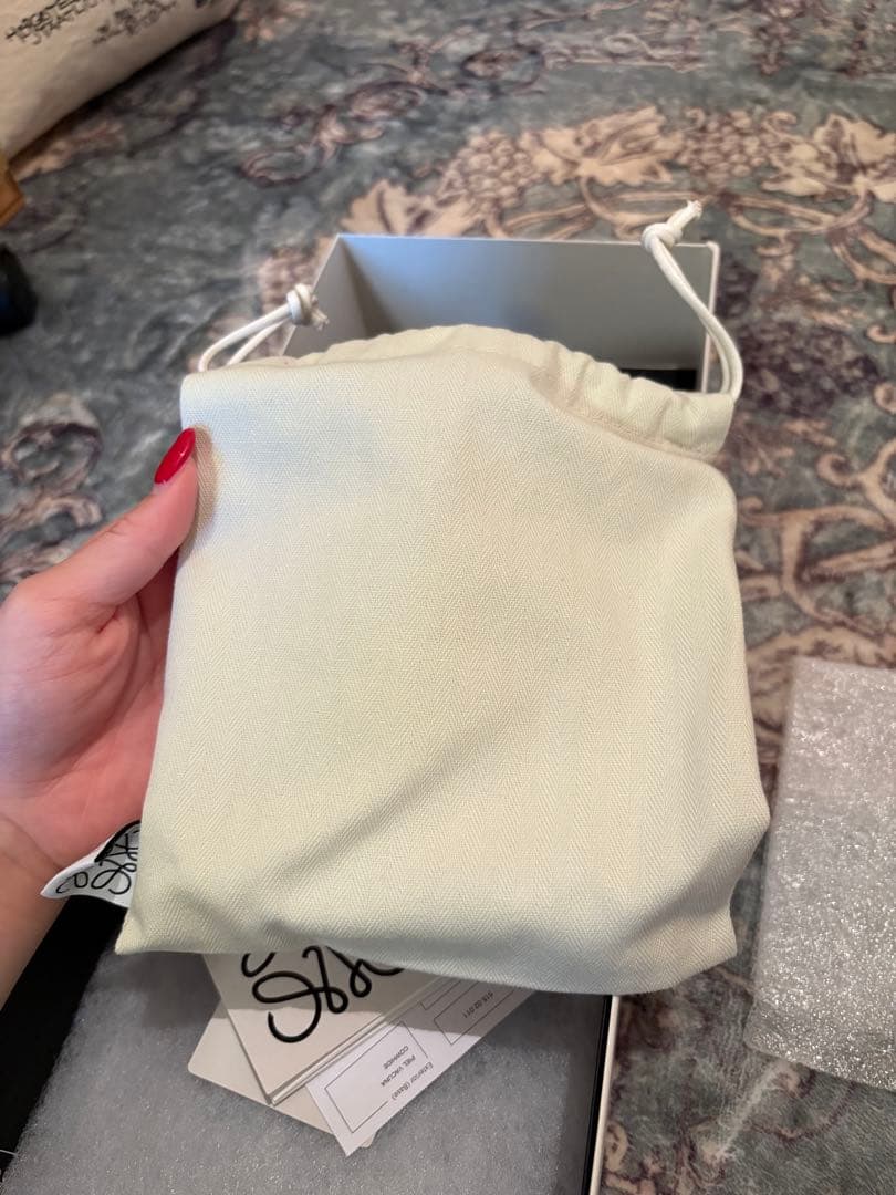 LOEWE レザーベルト ブラック シルバーアナグラム サイズ100