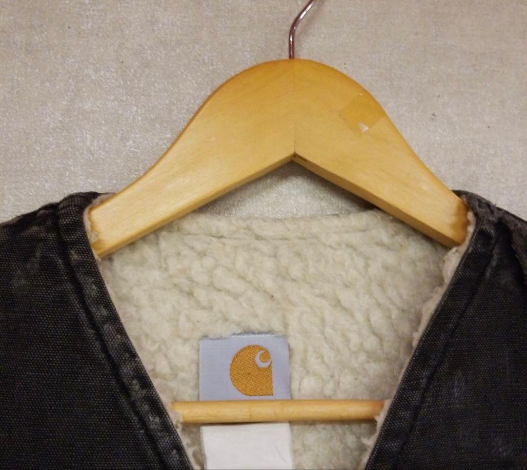 90s カーハートCarhartt　ダックベスト　ブラック　フェード