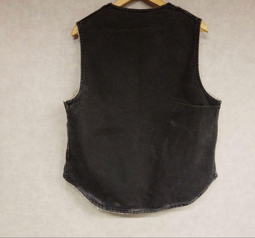 90s カーハートCarhartt　ダックベスト　ブラック　フェード