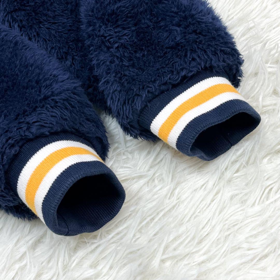 美品 パーリーゲイツ ファー パーカー ジャケット ロゴワッペン リブライン