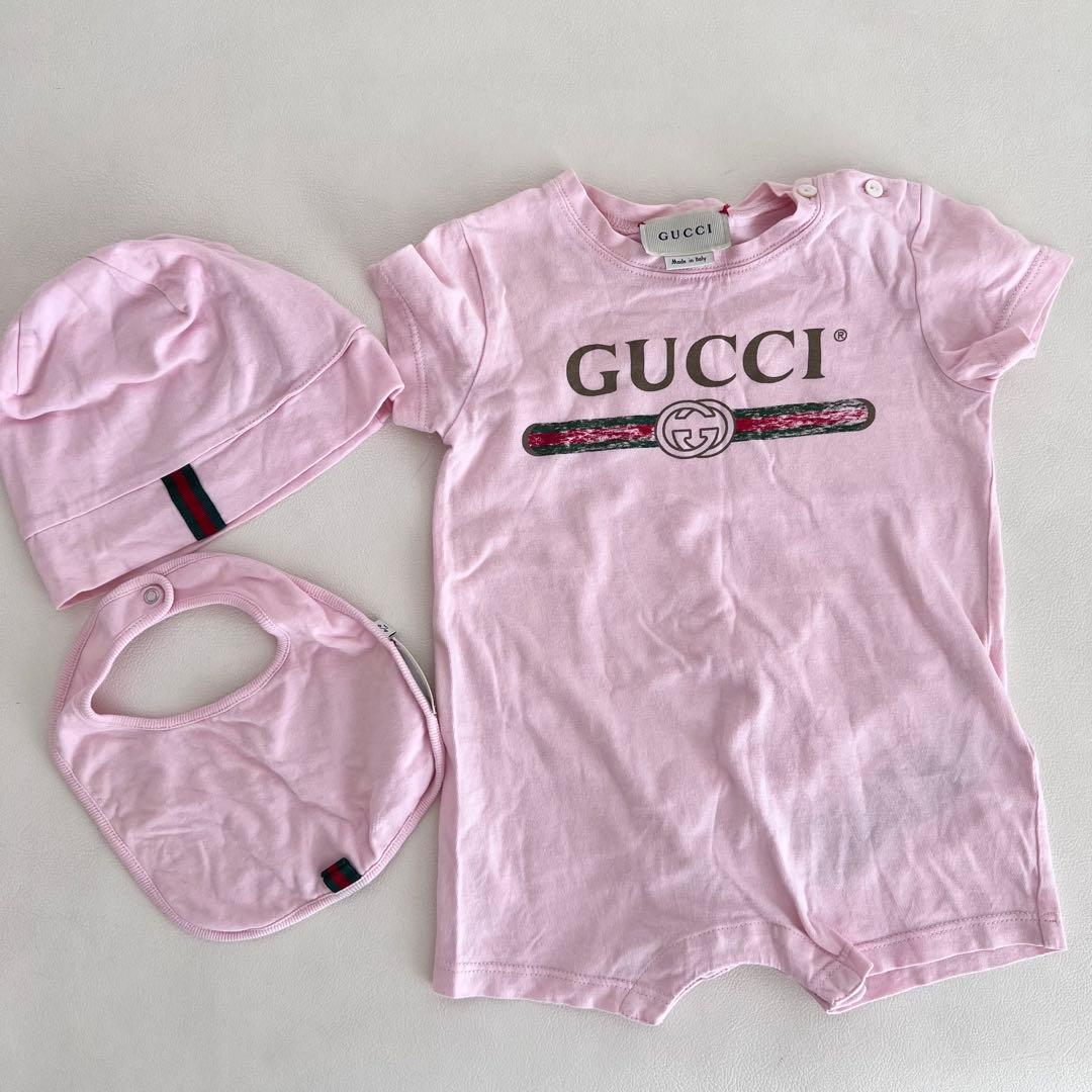 ◾️美品◾️GUCCI グッチ 帽子 ロゴ 3ピースセット コットン ギフトセット