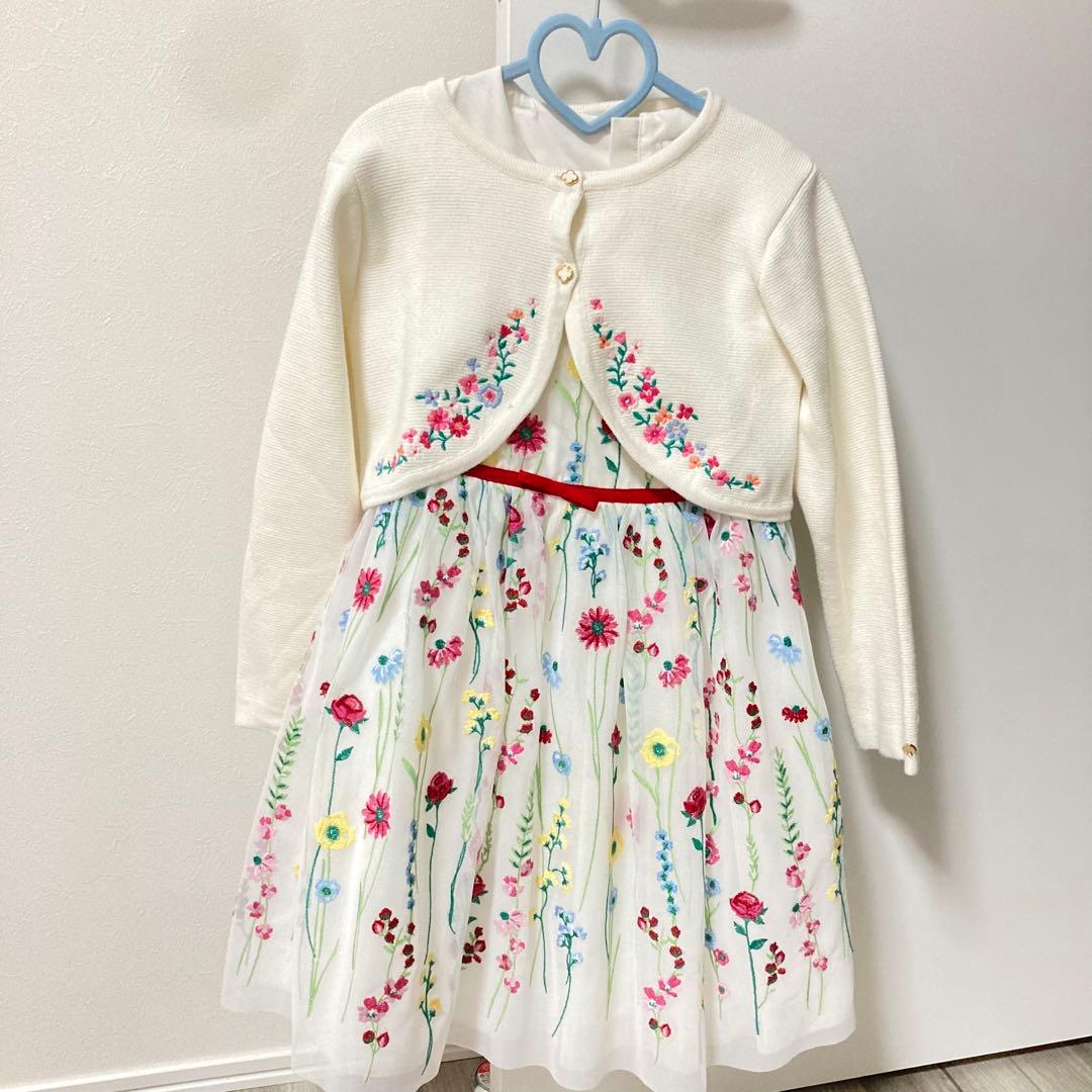 kate spade フォーマル花柄刺繍ドレス&カーディガン・ボレロセット