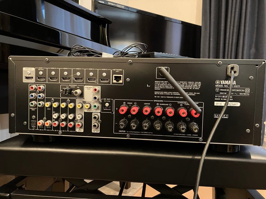 ヤマハ7.1ch アンプRX-V577(B) リモコン、キャリブレマイク付き