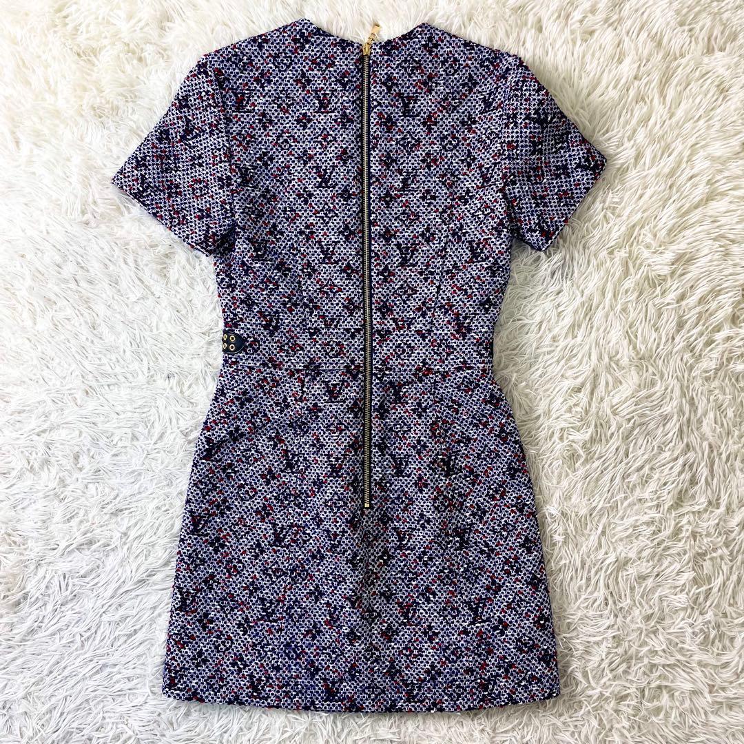 ルイヴィトン　ツイードワンピース　牛革ベルト　門りょう　ひめか着用