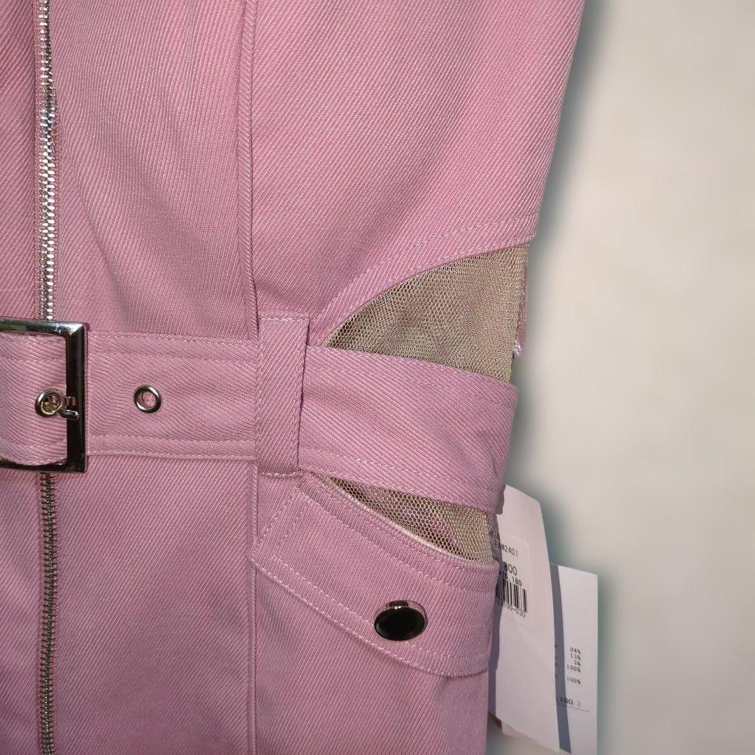 Glossyキャバドレス【新品未使用】ピンクノースリーブミニワンピース Sサイズ